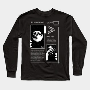 Moon and Black Hole Space Exploration Long Sleeve T-Shirt